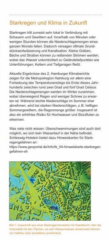 Broschüre Starkregen Geesthacht Seite 2